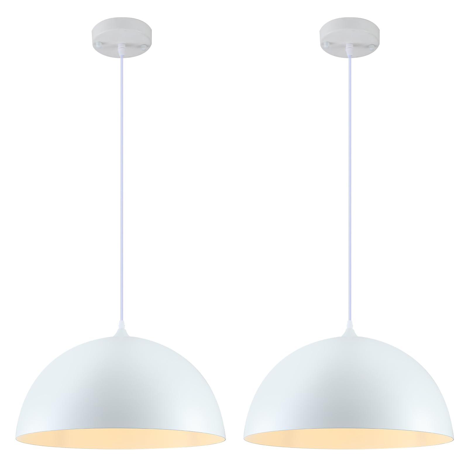 Farmhouse Pendant Lighting for Kitchen Island,Black and Gold Dome Pendant Light Fixtures, Industrial Hanging Ceiling Light for Dining Room Foyer Cafe Kitchen Sink,2 Pack