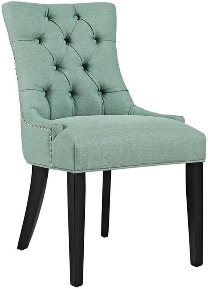 Modway Regent Modern Elegant Button-Tufted Upholstered Fabric With Nailhead Trim, Dining Side Chair, Brown