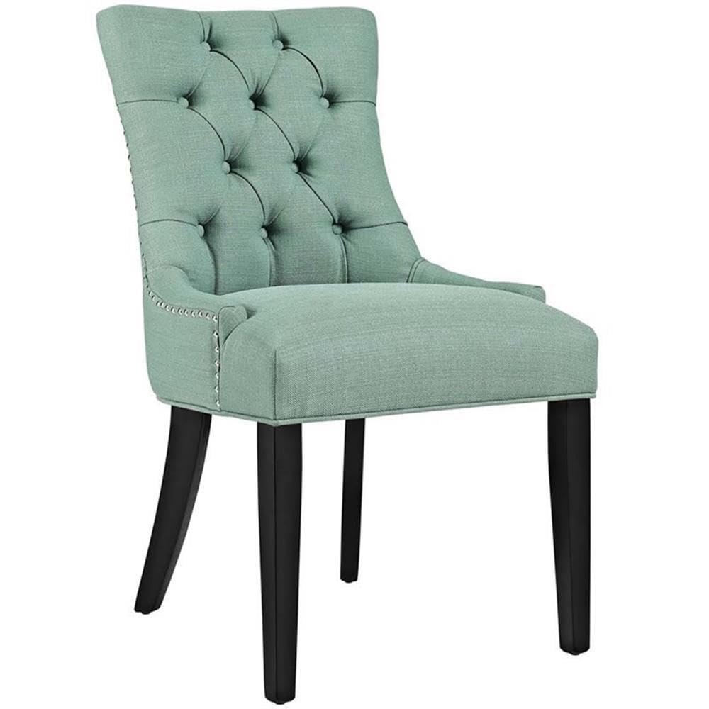 Modway Regent Modern Elegant Button-Tufted Upholstered Fabric With Nailhead Trim, Dining Side Chair, Brown