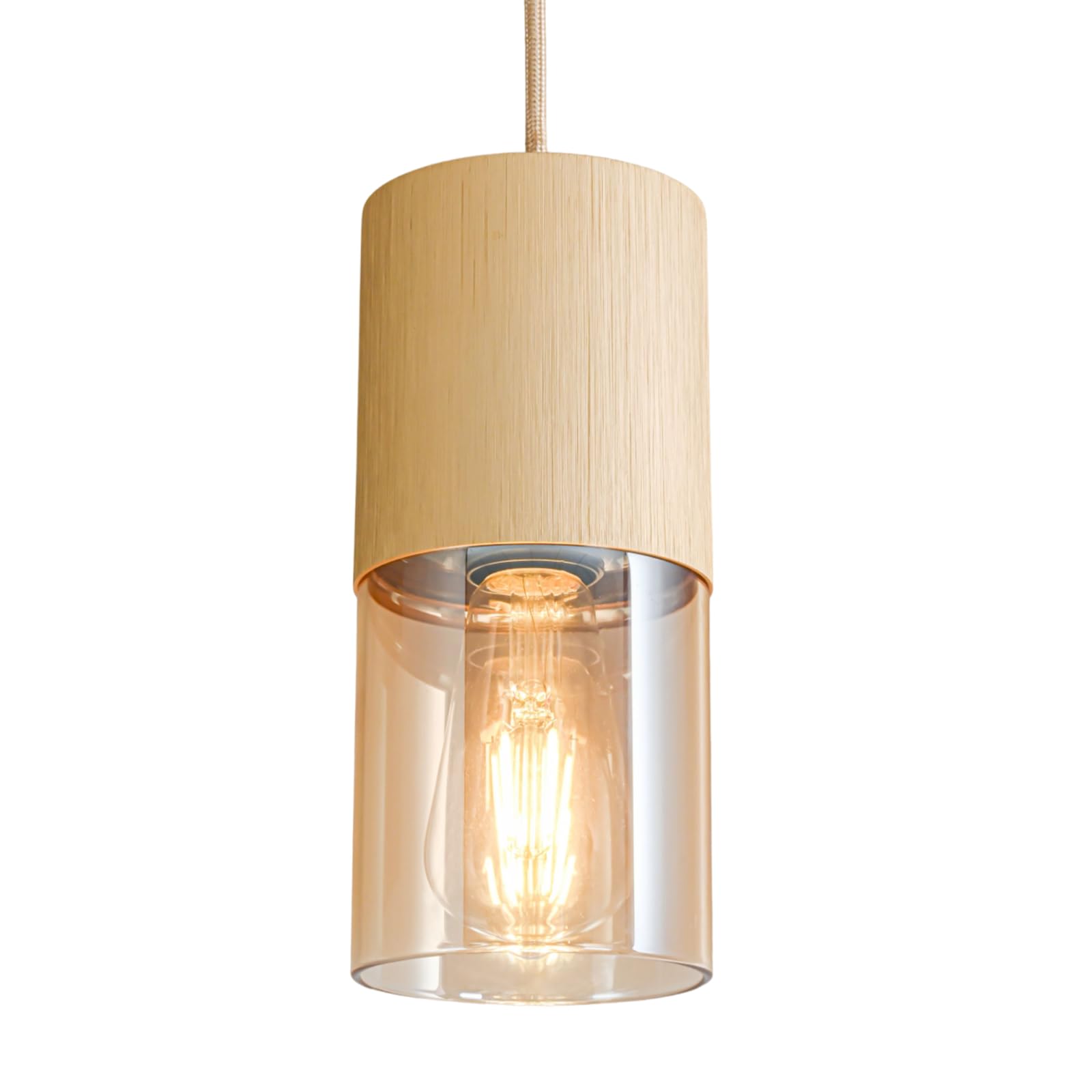 3-Pack Black Pendant Light Fixtures, Adjustable Modern Pendant Lights for Kitchen Island, Industrial Glass Pendant Lights for Dining Table Hallway Bedroom Living Room
