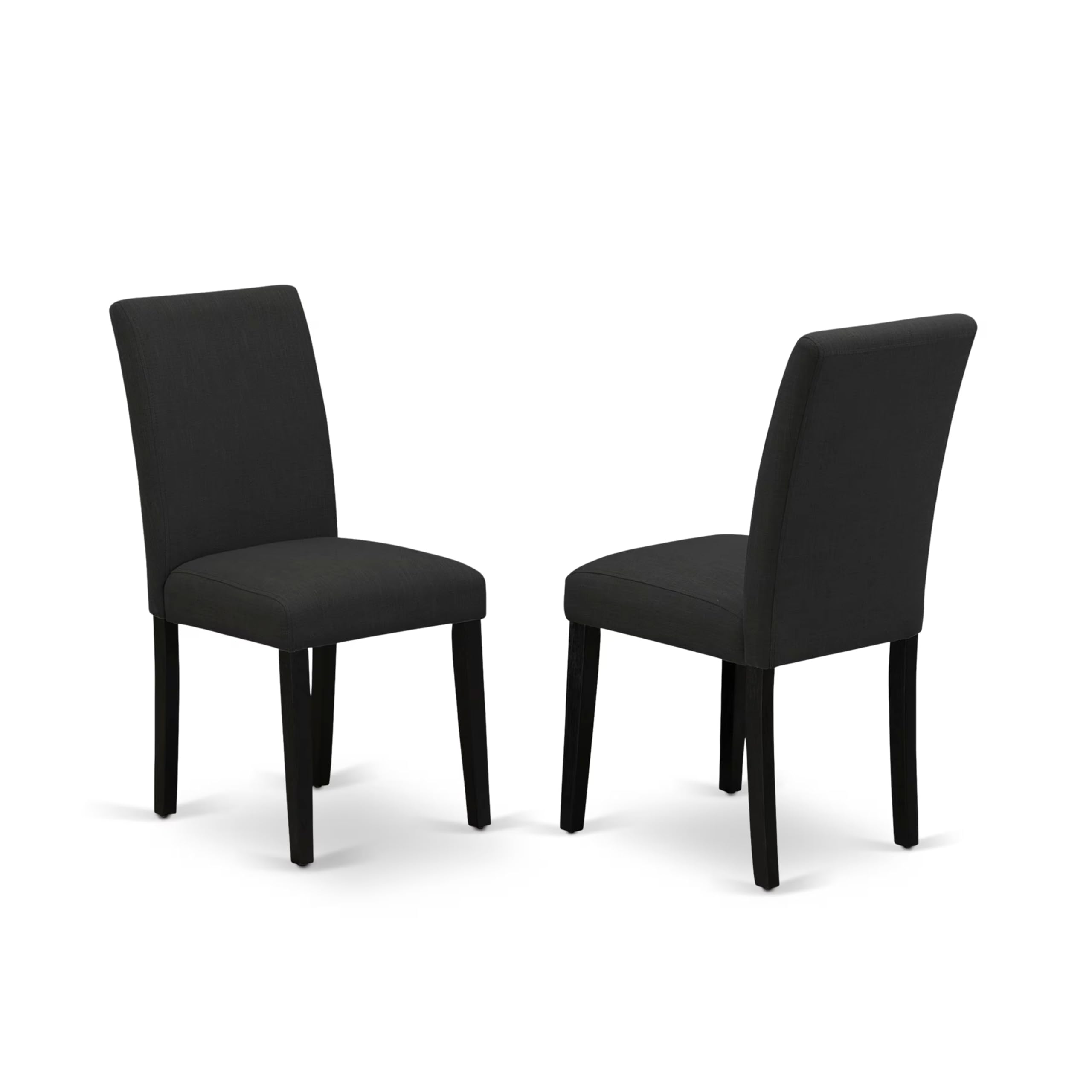 East West Furniture ABPNT35 Abbott Classic Parson Chairs - Doeskin Linen Fabric Padded Dining Chairs, Set of 2, Natural