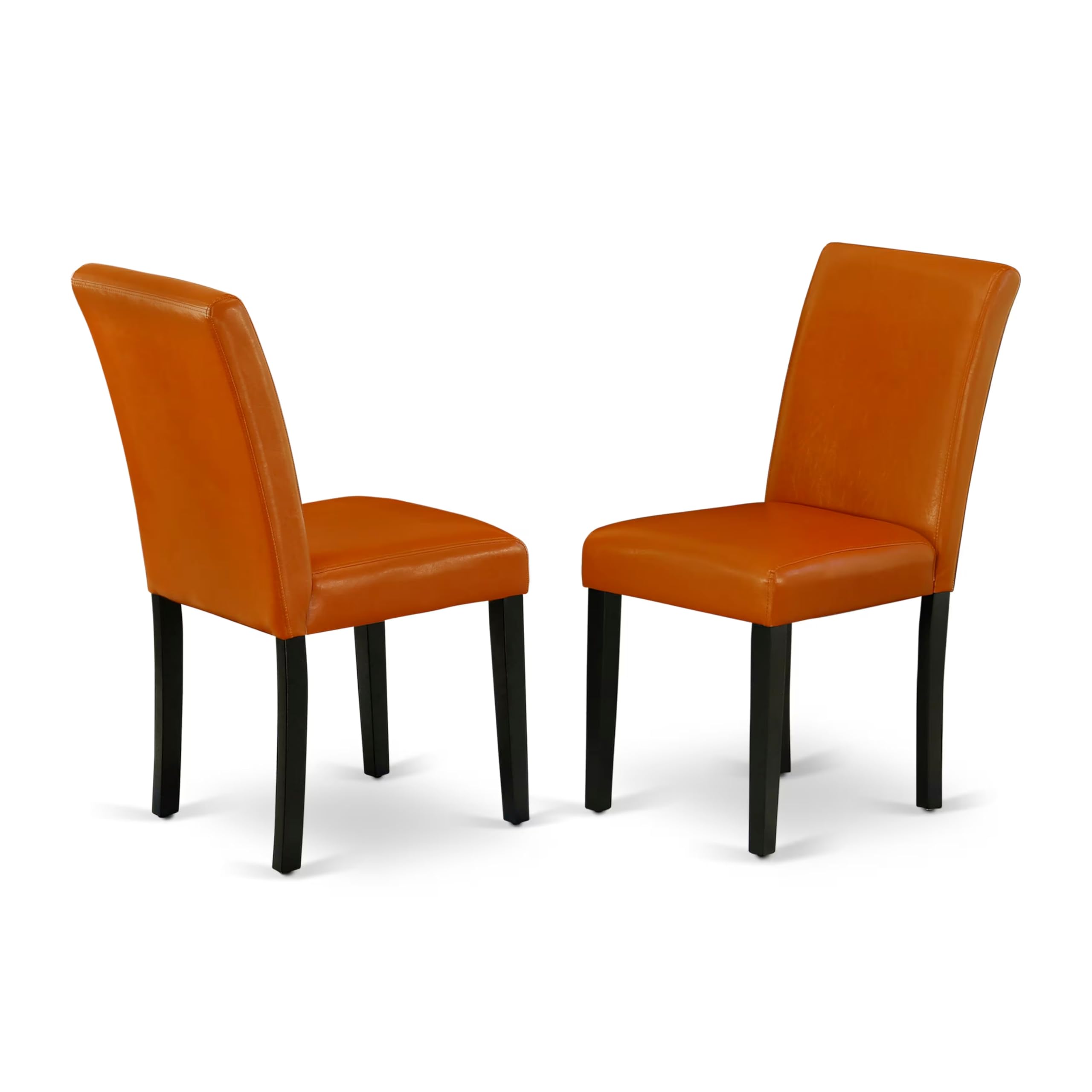 East West Furniture ABPNT35 Abbott Classic Parson Chairs - Doeskin Linen Fabric Padded Dining Chairs, Set of 2, Natural