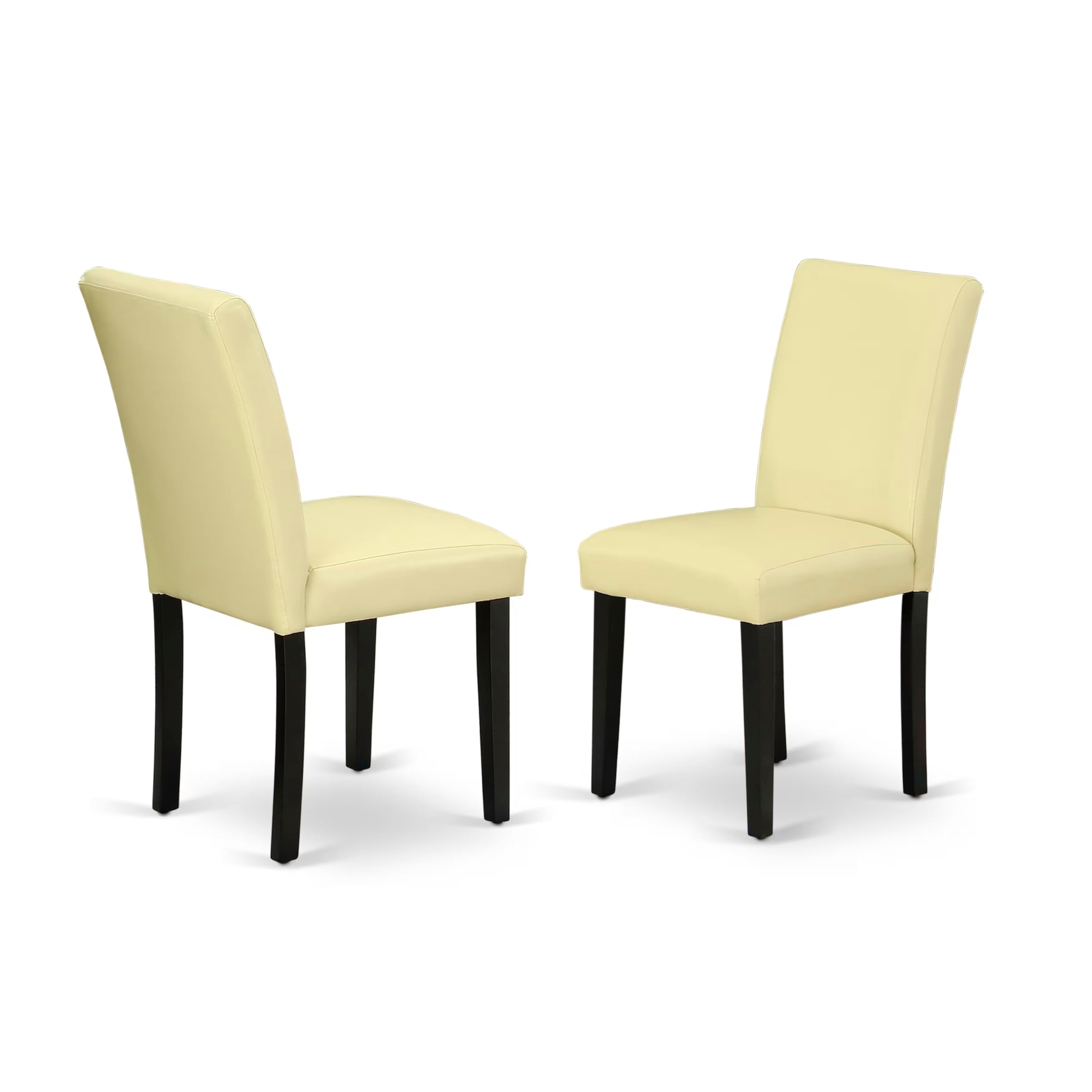 East West Furniture ABPNT35 Abbott Classic Parson Chairs - Doeskin Linen Fabric Padded Dining Chairs, Set of 2, Natural