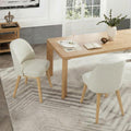 KISLOT Upholstered Dining Chairs Modern Sidechair Performance Fabric High Back Armlesschair for Diningroom Kitchen,Linen,Set of 4(2 Box)