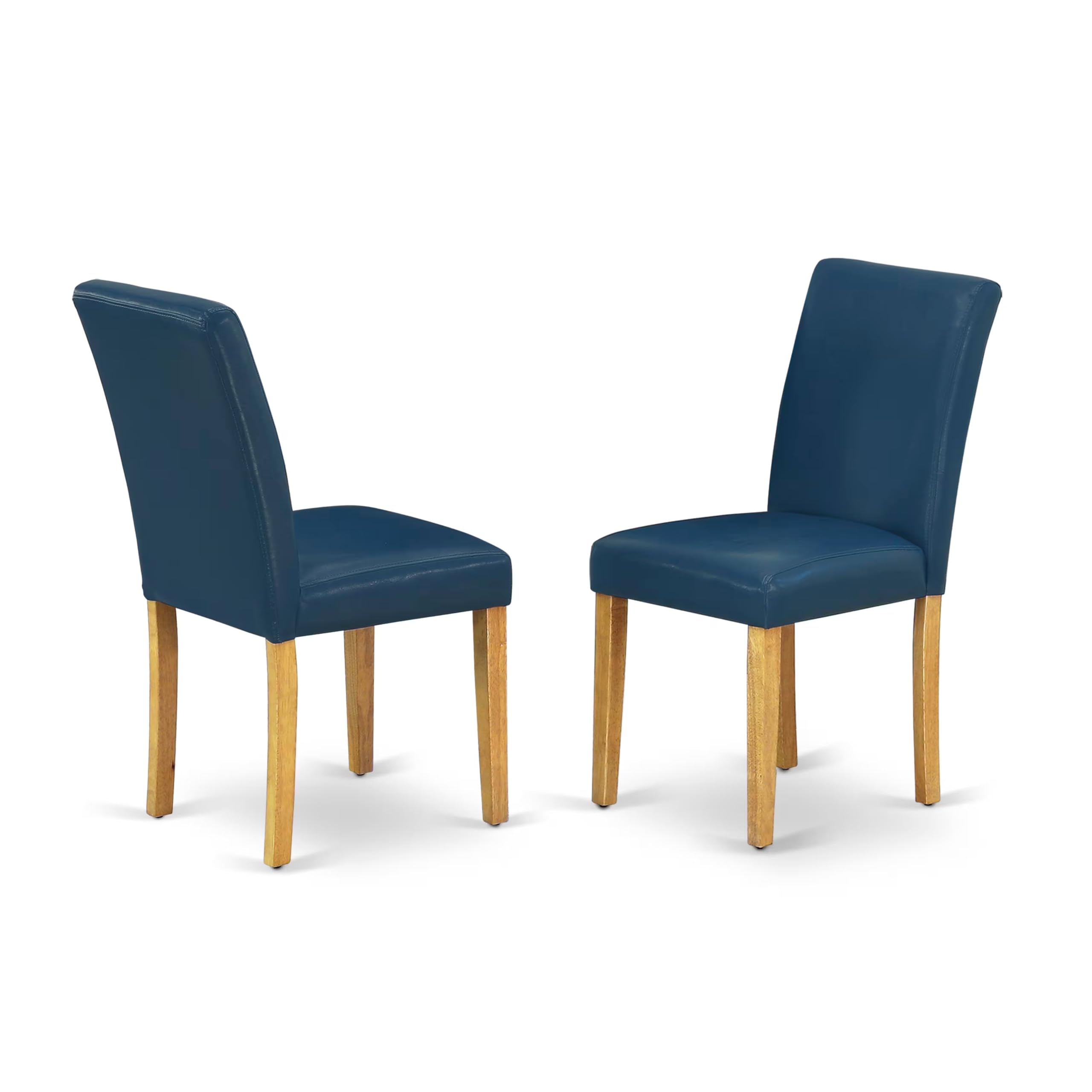 East West Furniture ABPNT35 Abbott Classic Parson Chairs - Doeskin Linen Fabric Padded Dining Chairs, Set of 2, Natural