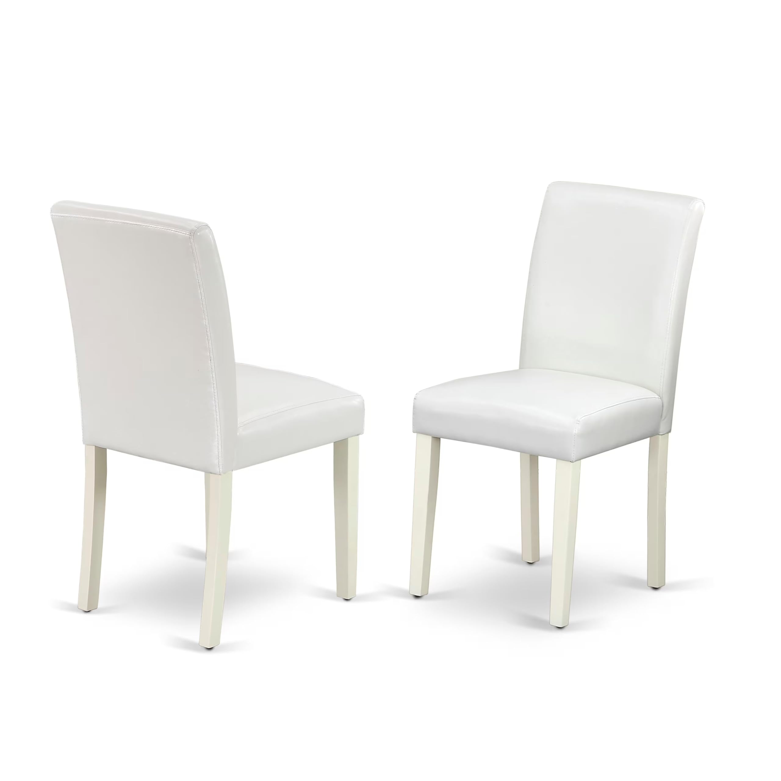 East West Furniture ABPNT35 Abbott Classic Parson Chairs - Doeskin Linen Fabric Padded Dining Chairs, Set of 2, Natural