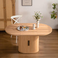 KEIKI Extendable Dining Table for 6-10 People, Dining Room Table for Gatherings, Living Meeting Room