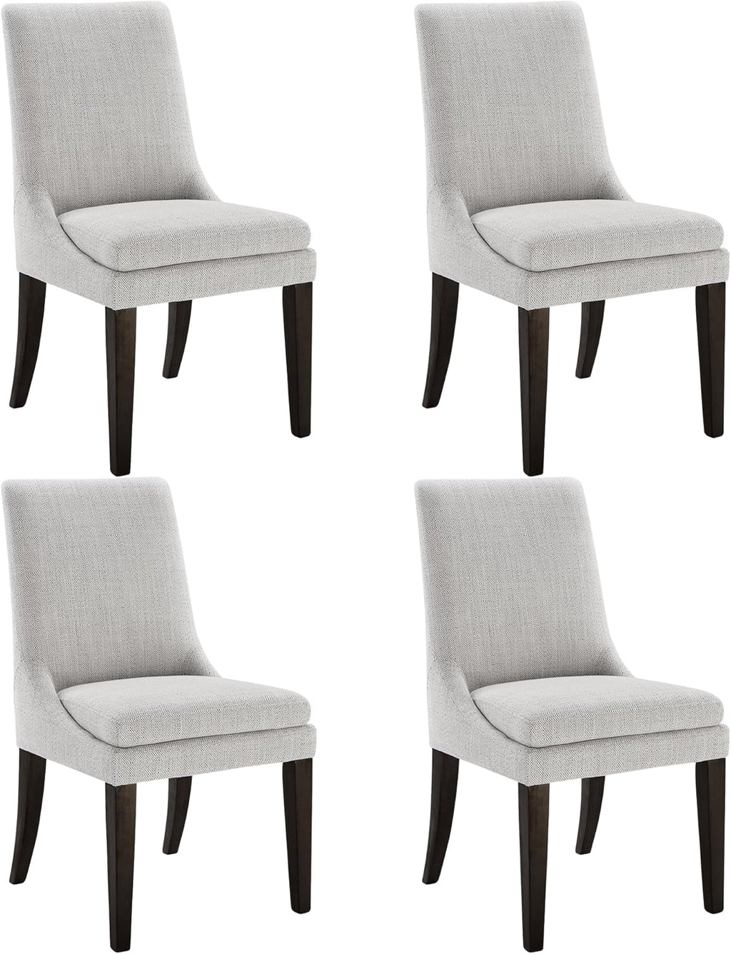 KISLOT Upholstered Dining Chairs Modern Sidechair Performance Fabric High Back Armlesschair for Diningroom Kitchen,Linen,Set of 4(2 Box)