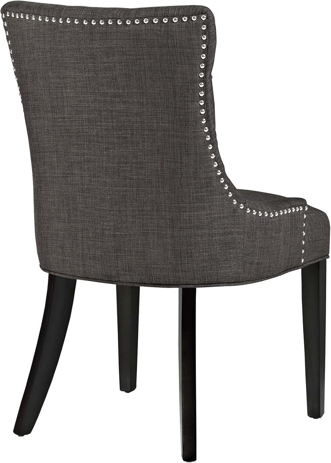 Modway Regent Modern Elegant Button-Tufted Upholstered Fabric With Nailhead Trim, Dining Side Chair, Brown