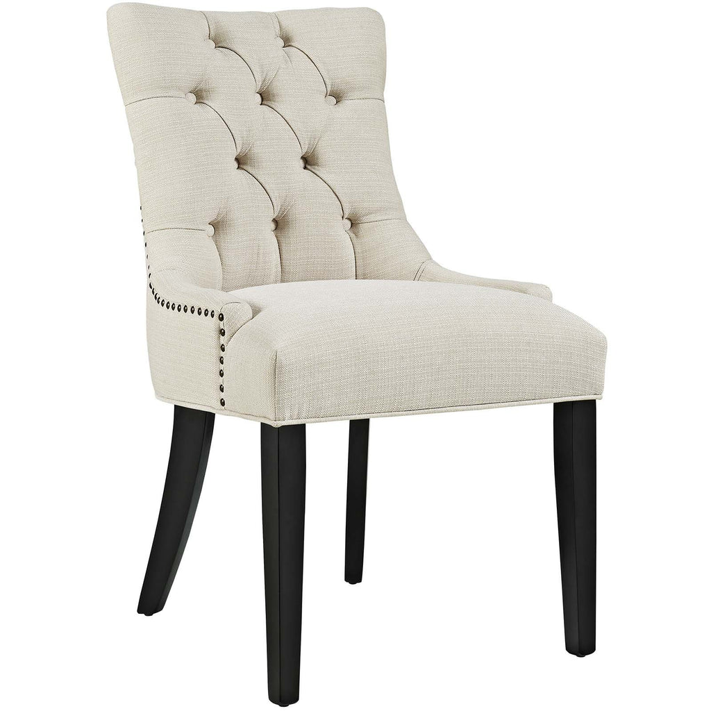 Modway Regent Modern Elegant Button-Tufted Upholstered Fabric With Nailhead Trim, Dining Side Chair, Brown